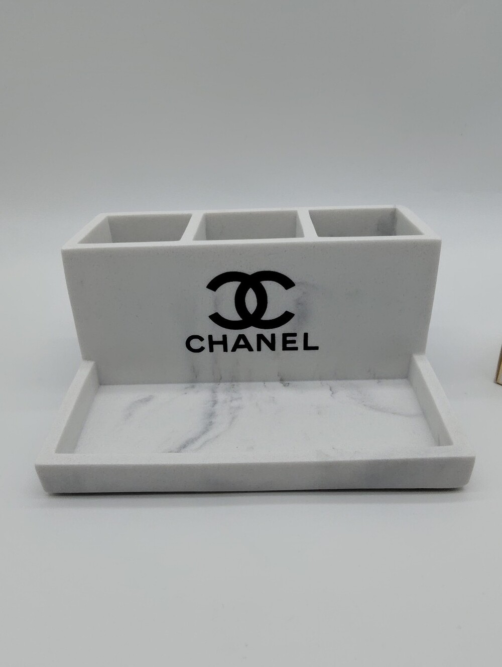 CHANEL N°5 Le Savon Sealed Bath Soap NWT + Marble Vanity Organizer Set - Picture 5 of 11